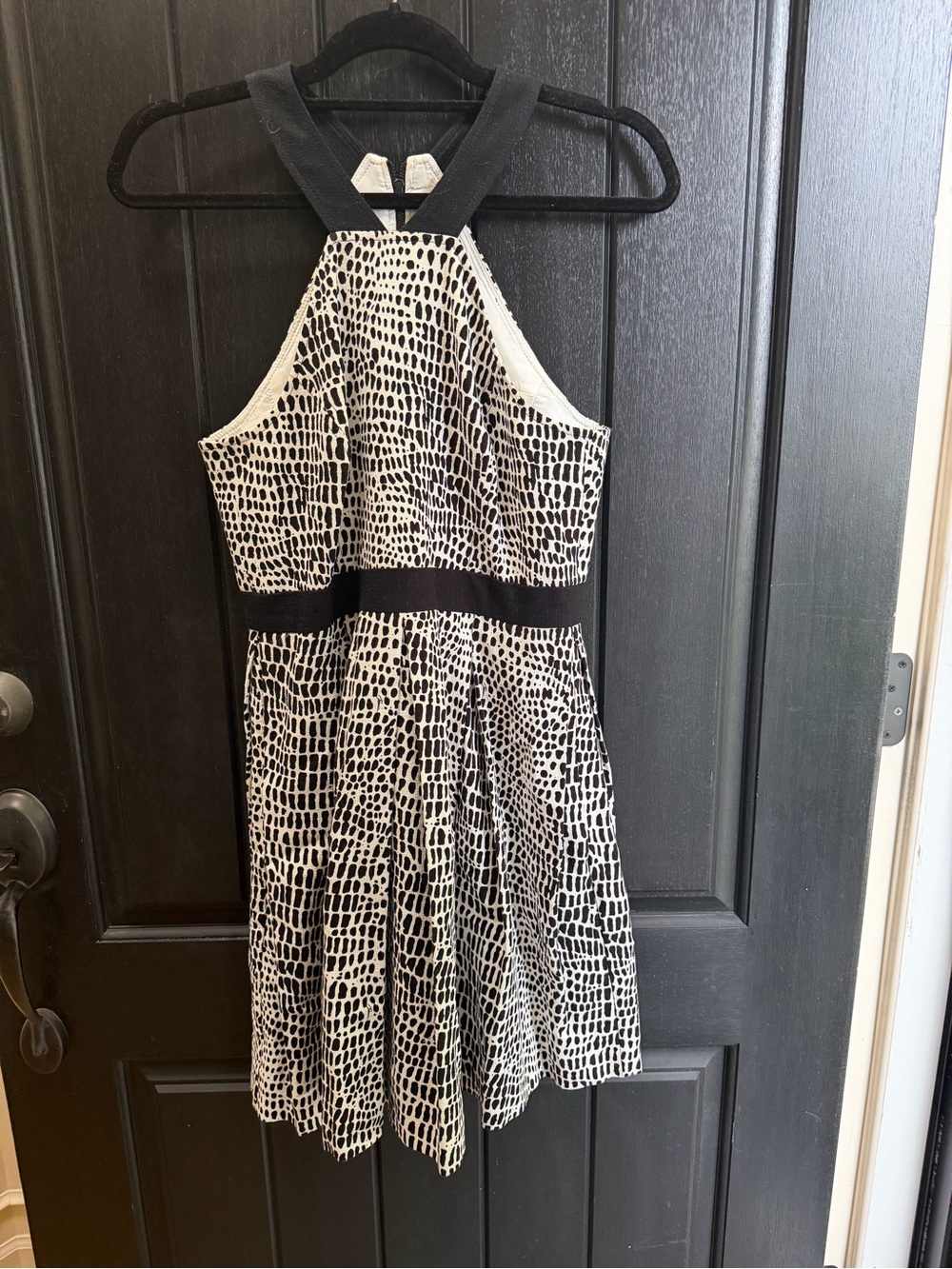 Trina Turk White Dress with Black Accent Trim